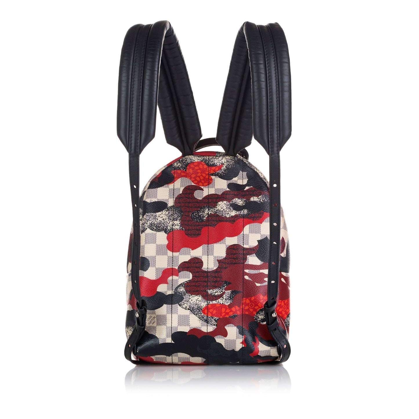 Red Louis Vuitton Patchwork Waves Damier Palm Springs PM Backpack