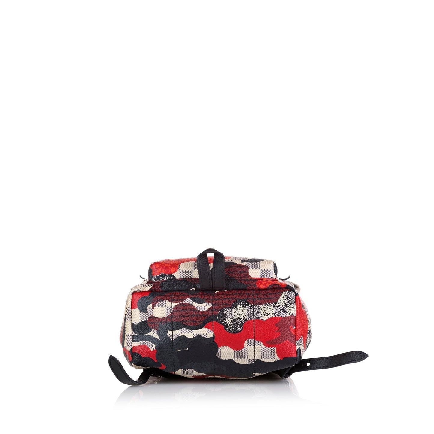 Red Louis Vuitton Patchwork Waves Damier Palm Springs PM Backpack