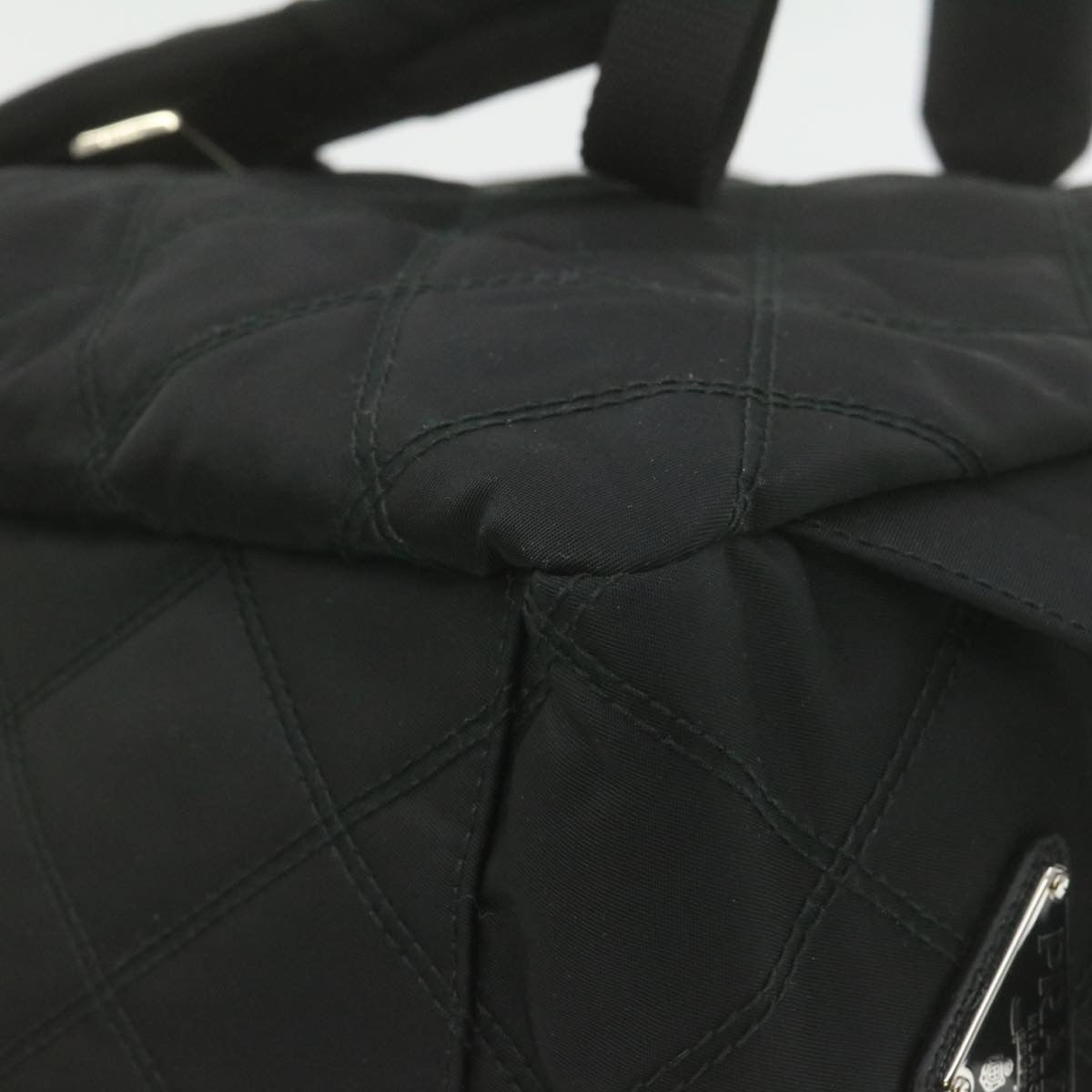 PRADA Nylon Fur Backpack Black 2VZ015 21454A