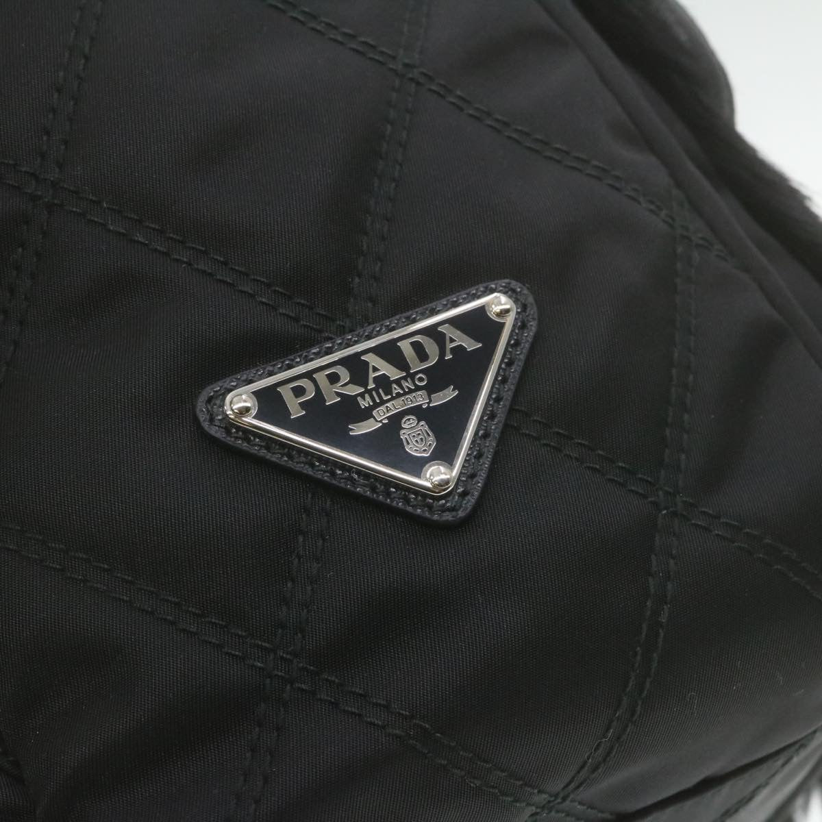 PRADA Nylon Fur Backpack Black 2VZ015 21454A