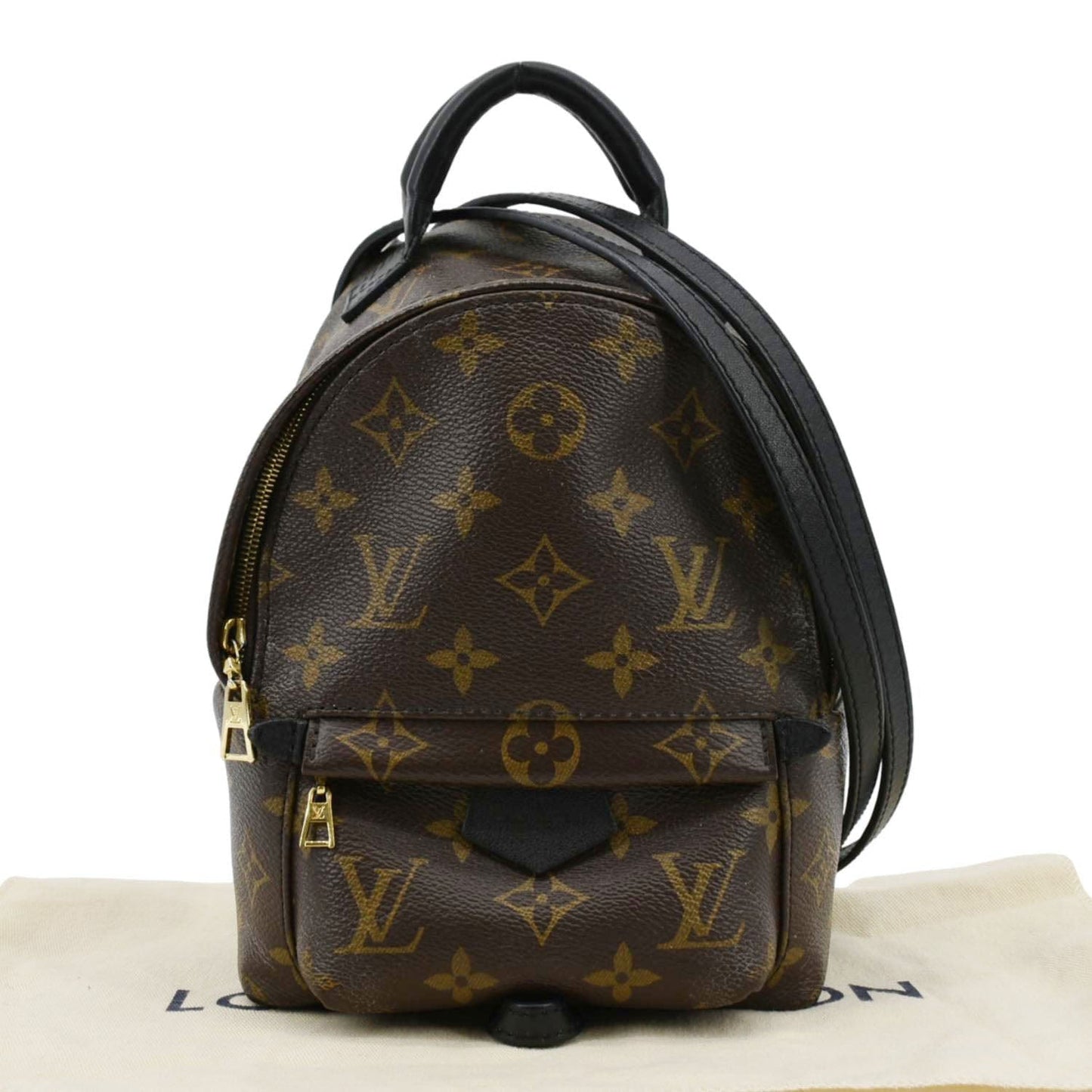 LOUIS VUITTON Palm Springs Mini Monogram Canvas Backpack Brown