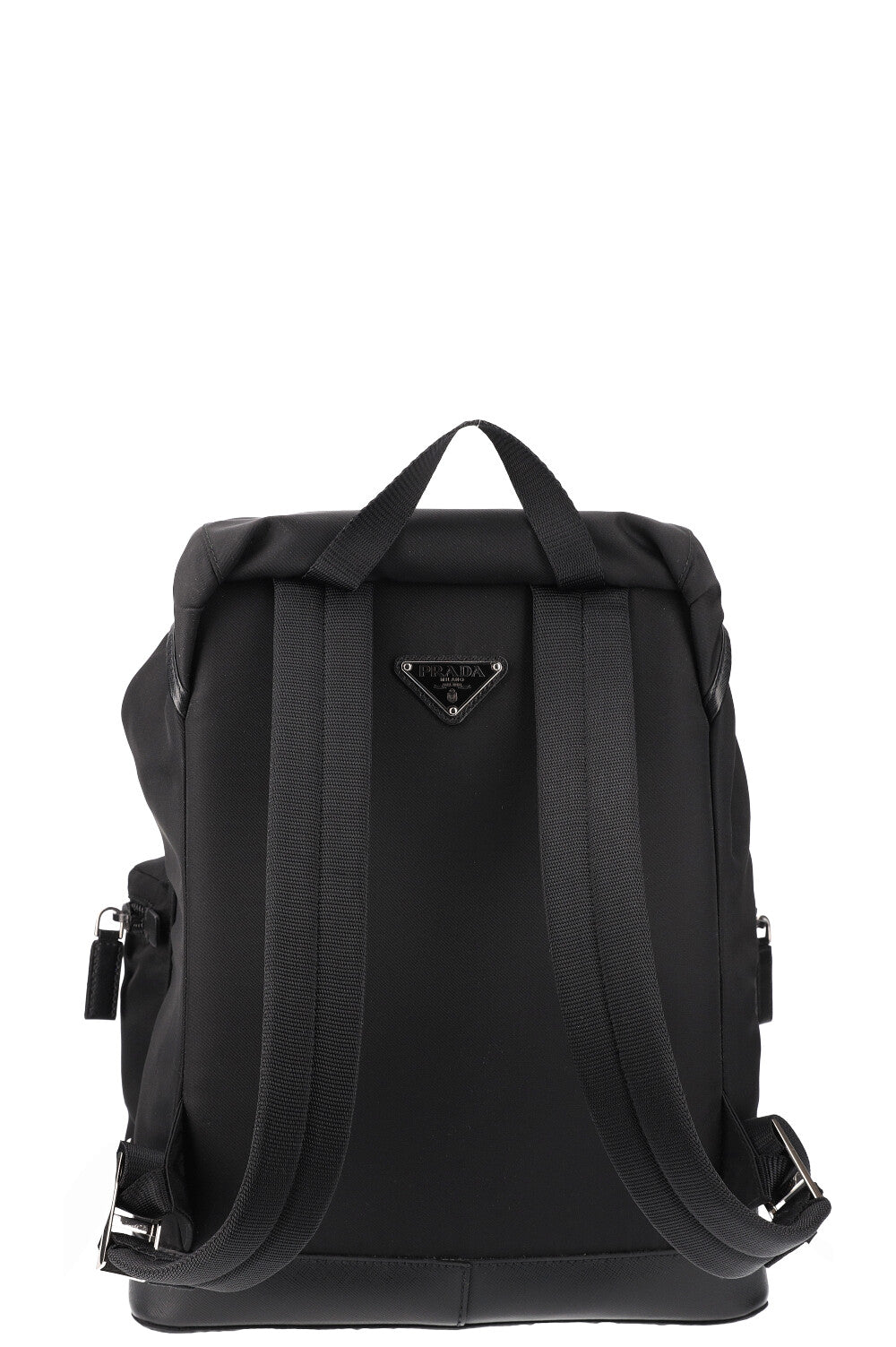 PRADA Backpack Nylon Black with Silver