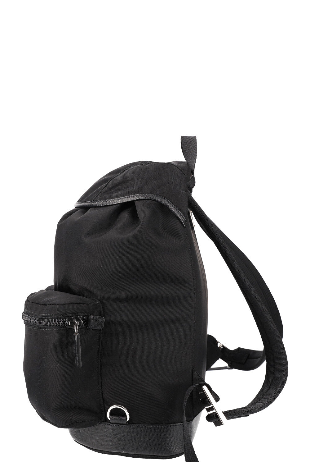 PRADA Backpack Nylon Black with Silver