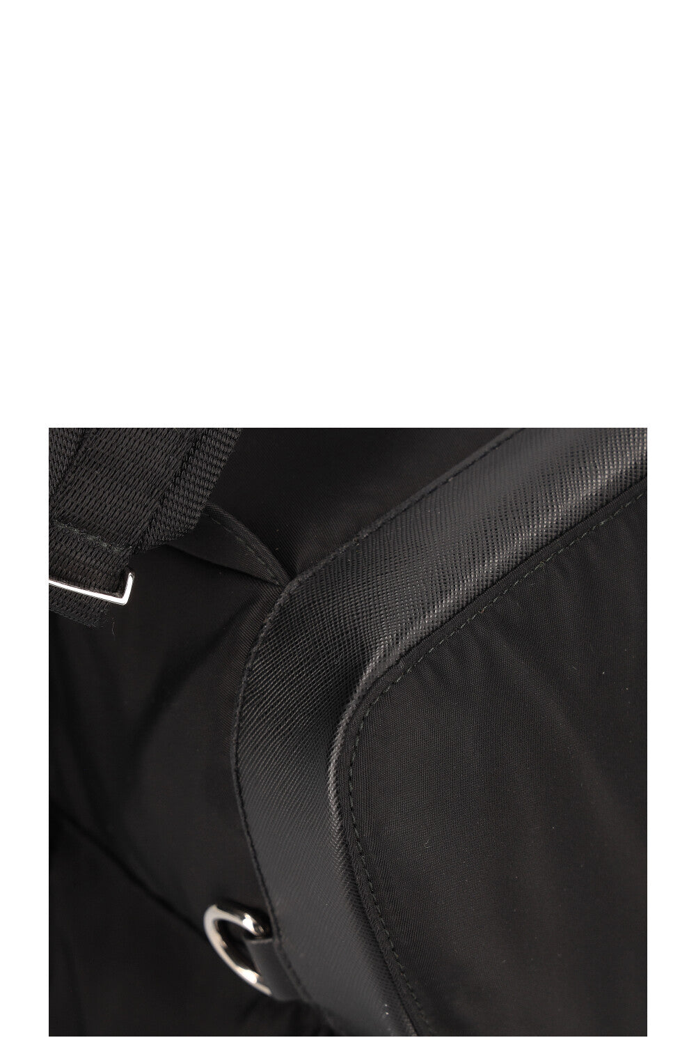 PRADA Backpack Nylon Black with Silver