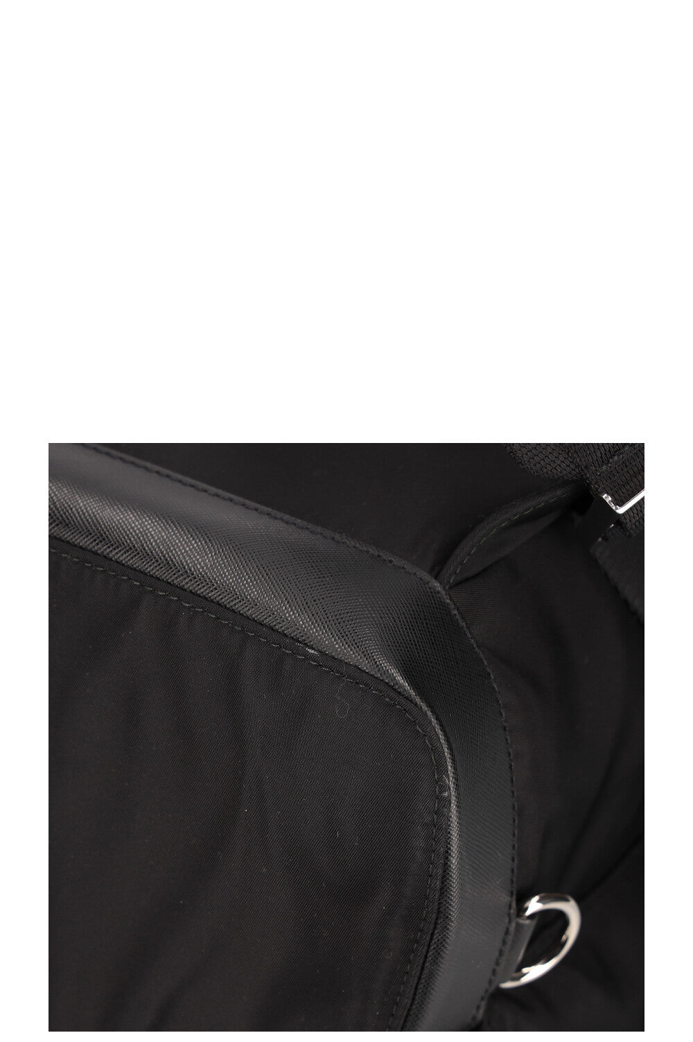PRADA Backpack Nylon Black with Silver