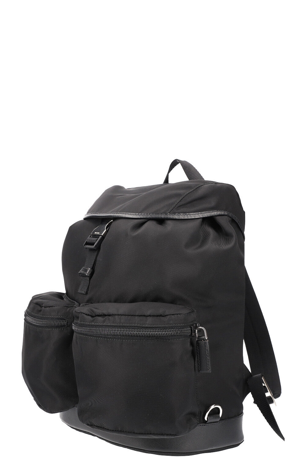 PRADA Backpack Nylon Black with Silver