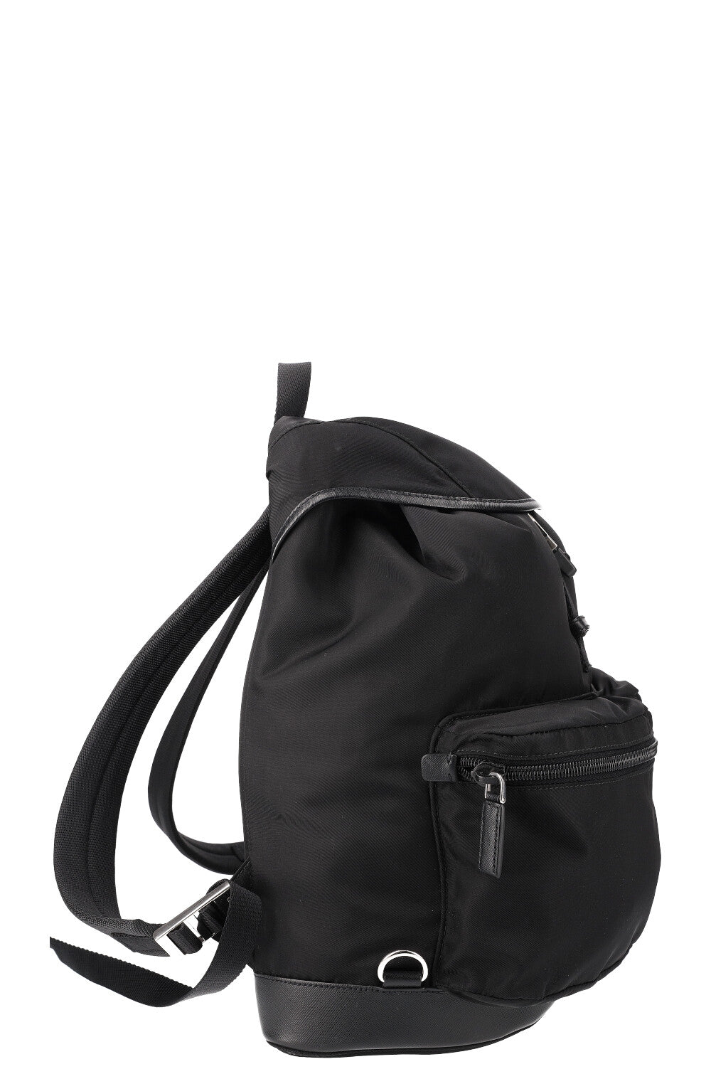 PRADA Backpack Nylon Black with Silver
