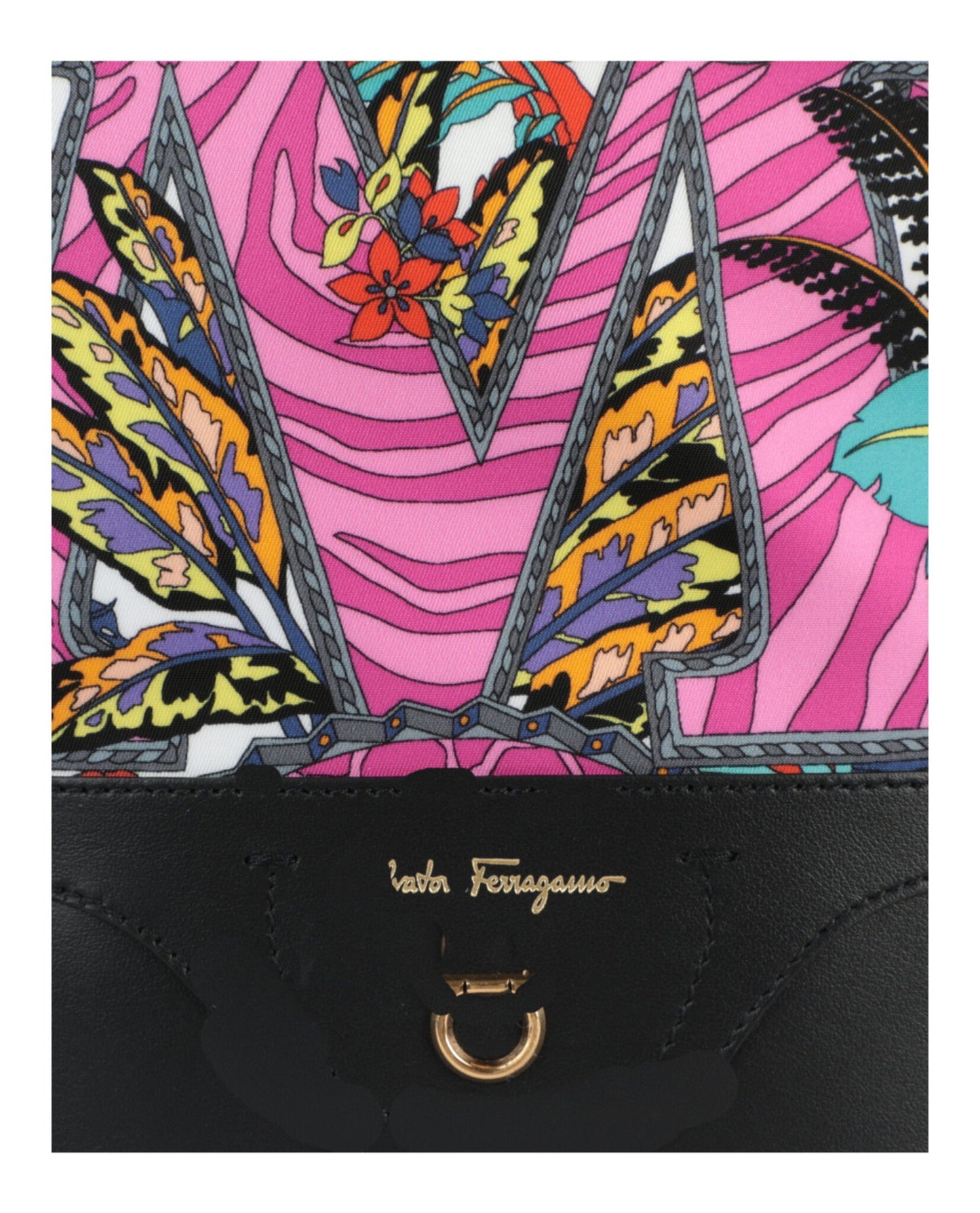 Ferragamo Safari-Print Leather-Trim Backpack Womens 212283-755810