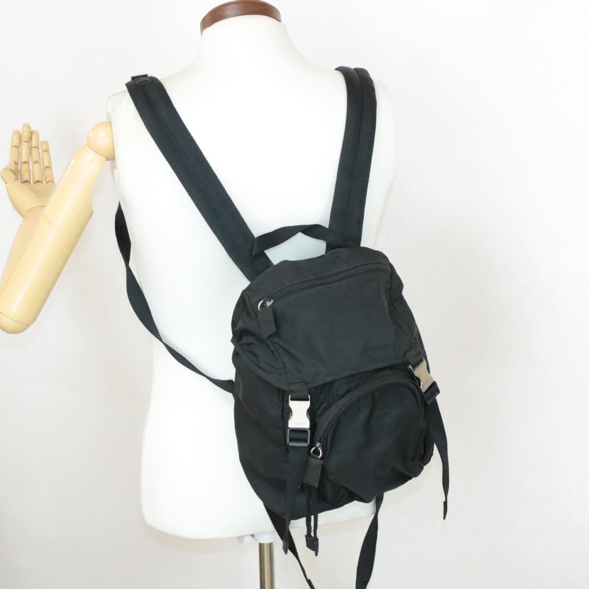 PRADA Backpack Nylon Black ar2571