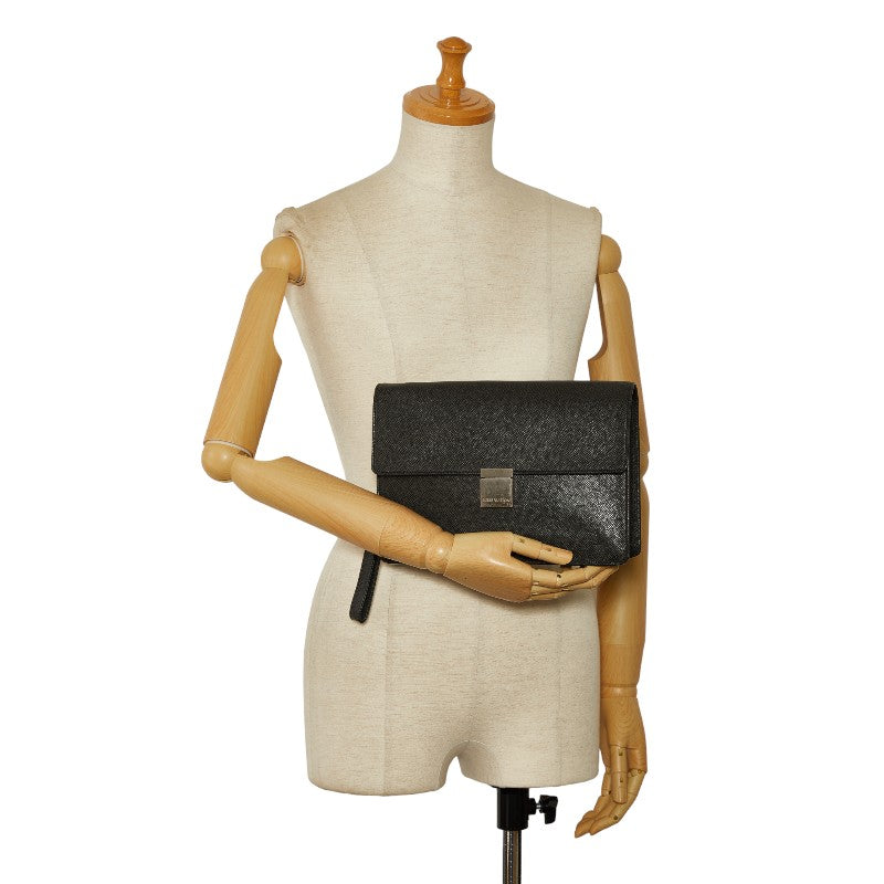 Louis Vuitton Taiga Selenga Backpack Second Bag M30782  Black Leather Men LOUIS VUITTON