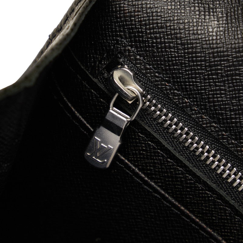 Louis Vuitton Taiga Selenga Backpack Second Bag M30782  Black Leather Men LOUIS VUITTON