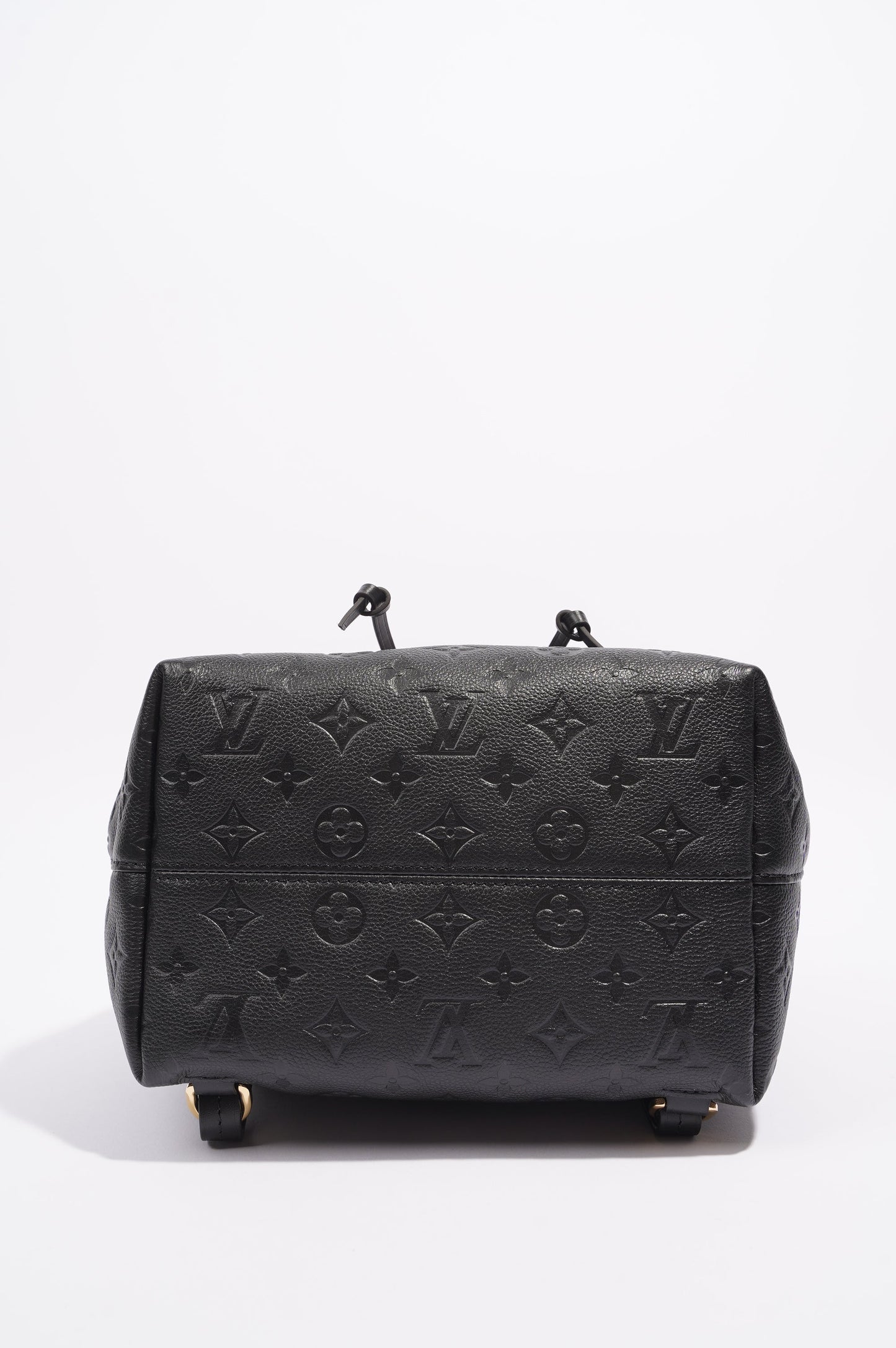 Louis Vuitton Womens Montsouris Backpack Daypack Black Leather PM