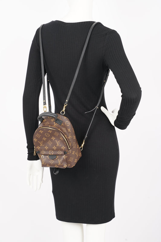 Louis Vuitton Womens Palm Springs Backpack Monogram Canvas Mini