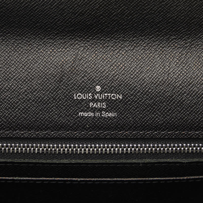 Louis Vuitton Taiga Selenga Backpack Second Bag M30782  Black Leather Men LOUIS VUITTON