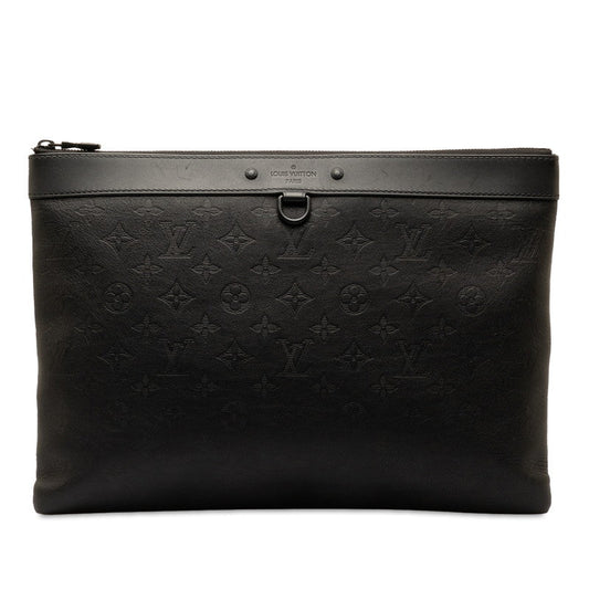 Louis Vuitton Monogram Shadow Posket Dialovery GM Backpack Clutch Black Leather Men Louis Vuitton